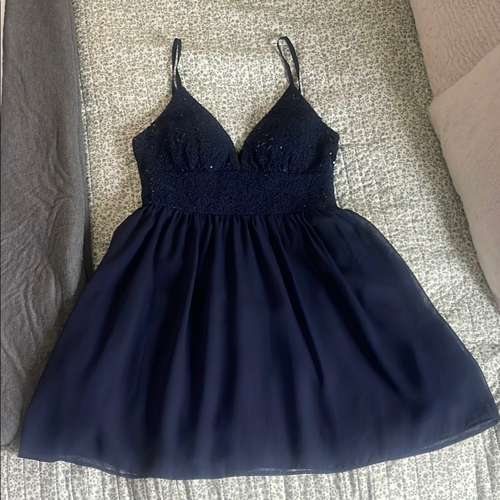 Elegant Navy Blue Dress